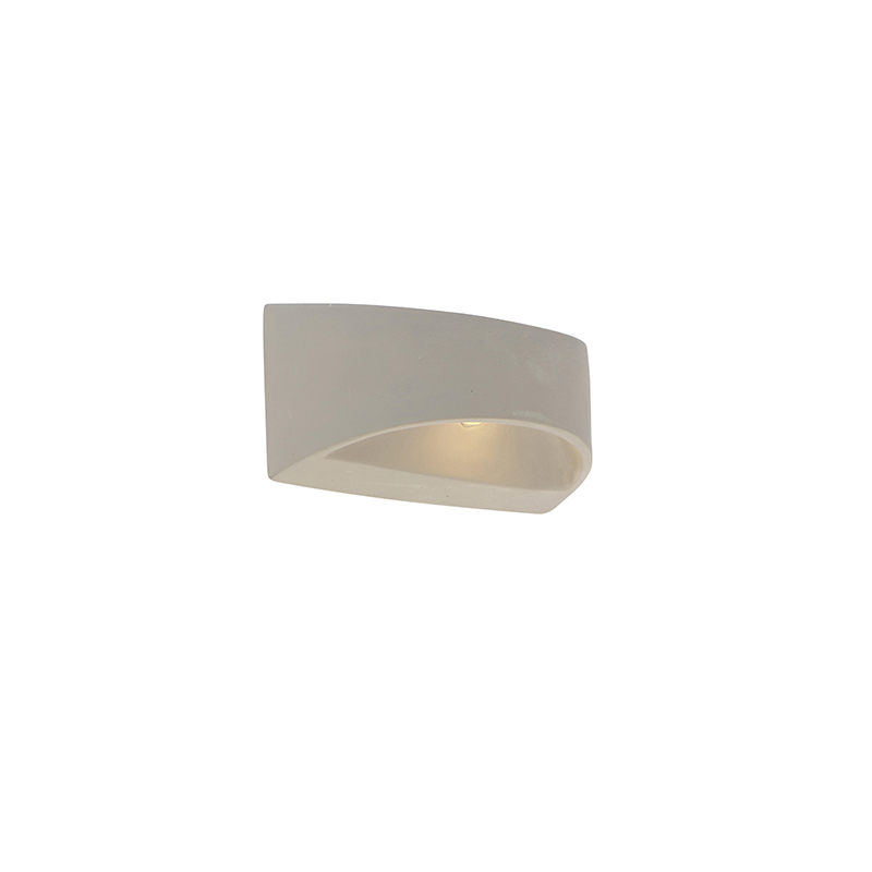 QAZQA Landelijke wandlamp beton halfrond - Adelaide - Grijs