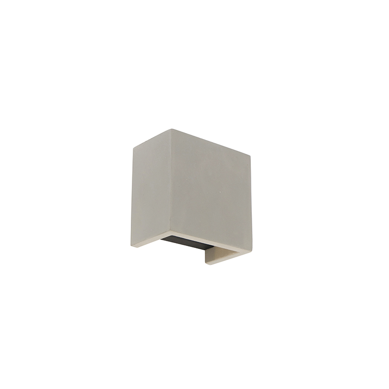 QAZQA Industriële wandlamp beton - Meave - Grijs