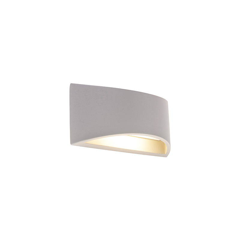 QAZQA Industriële wandlamp beton - Creil - Grijs