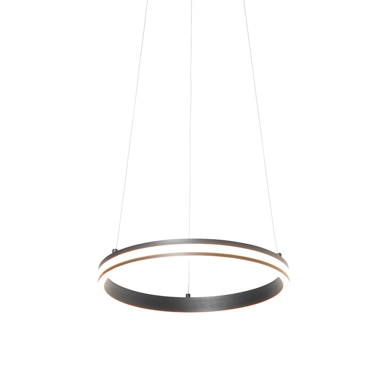 QAZQA Design hanglamp incl. LED 3-staps dimbaar - Navara - Zwart