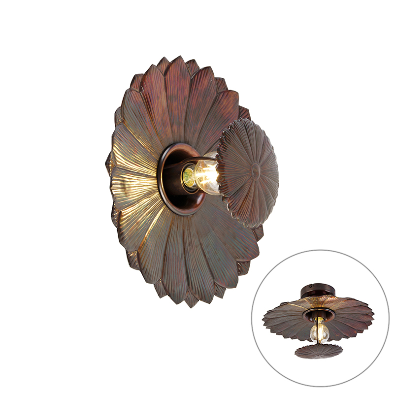 QAZQA Design wandlamp koper - Noah