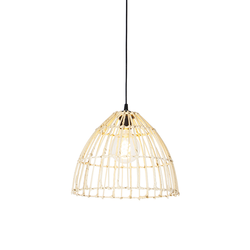 QAZQA Landelijke hanglamp rotan 35 cm - Magna