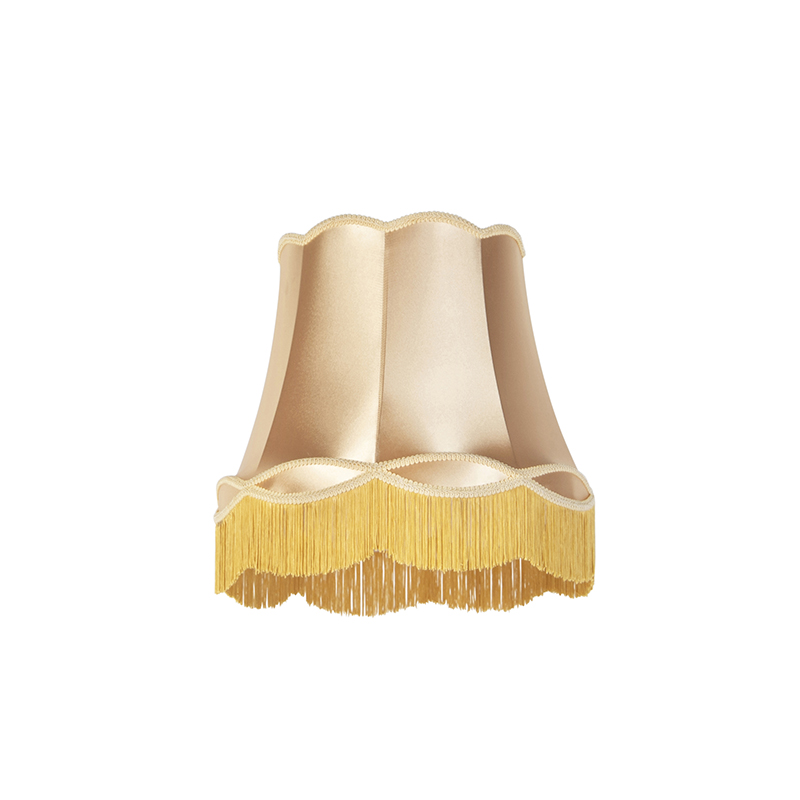 QAZQA Zijden lampenkap goud 45 cm - Granny