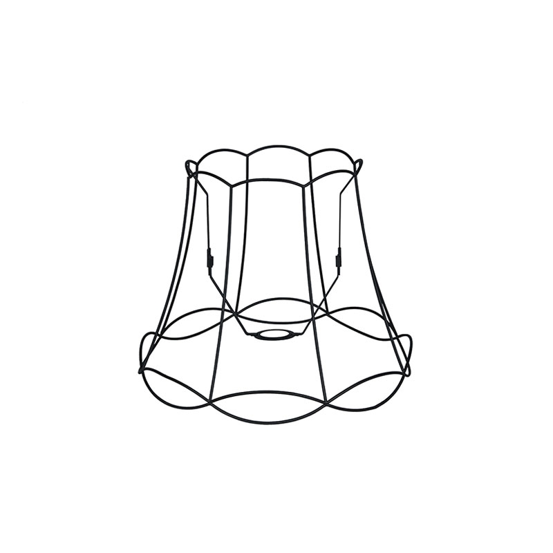 QAZQA Metalen lampenkap 40/31 - Granny Frame - Zwart