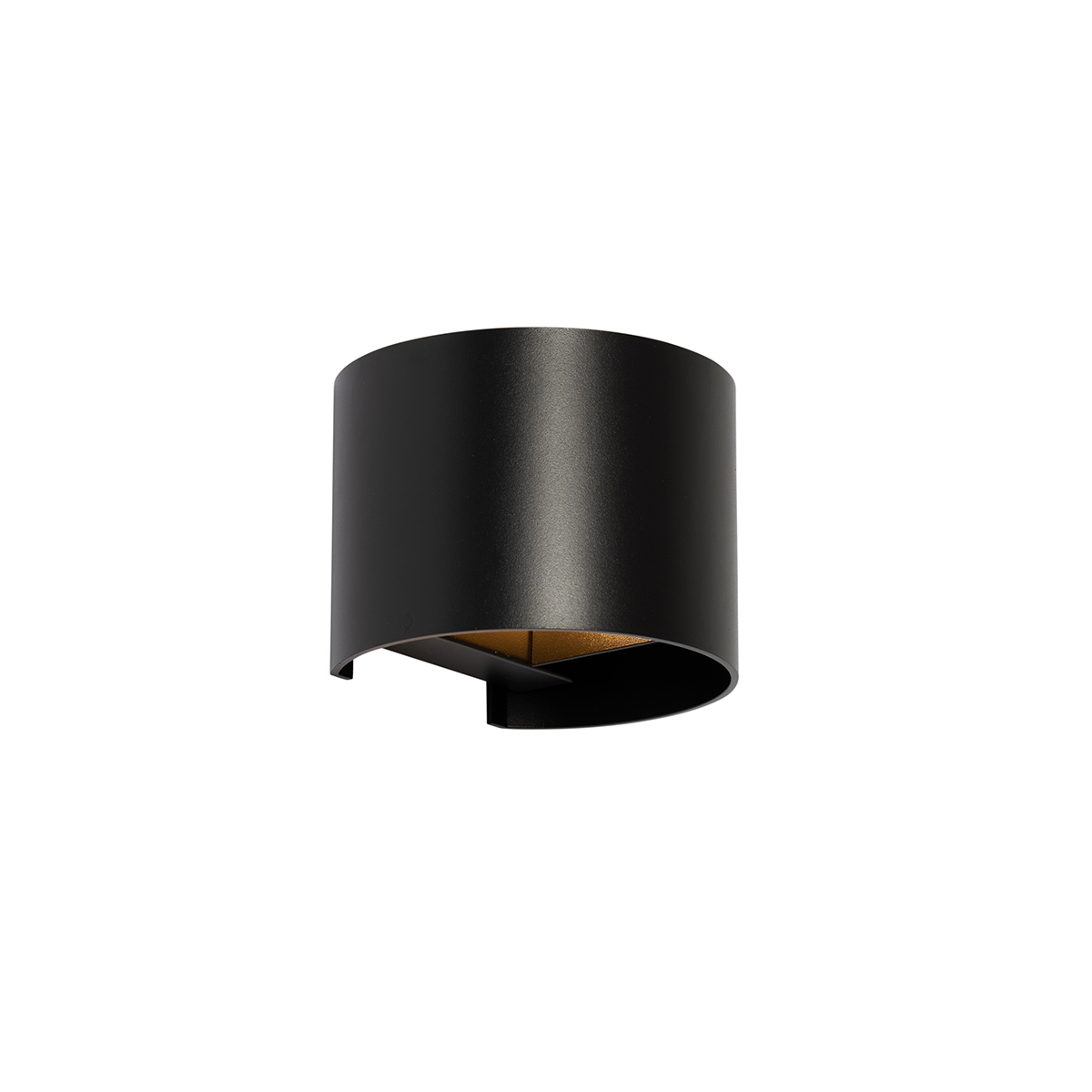 QAZQA Moderne wandlamp rond - Edwin - Zwart