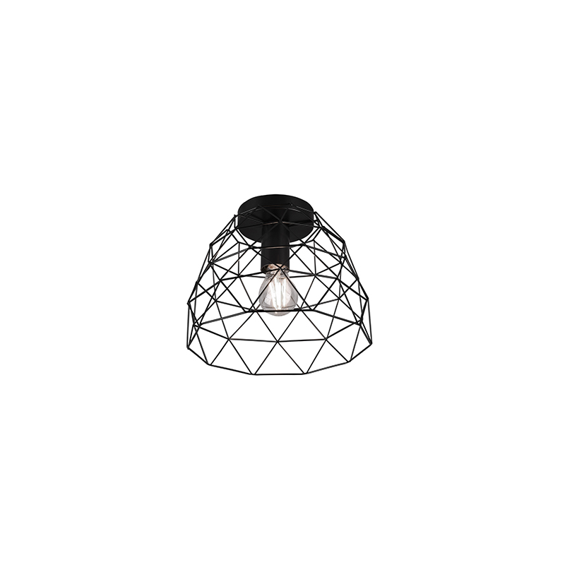 Trio Leuchten Moderne plafondlamp 27 cm - Jaap - Zwart