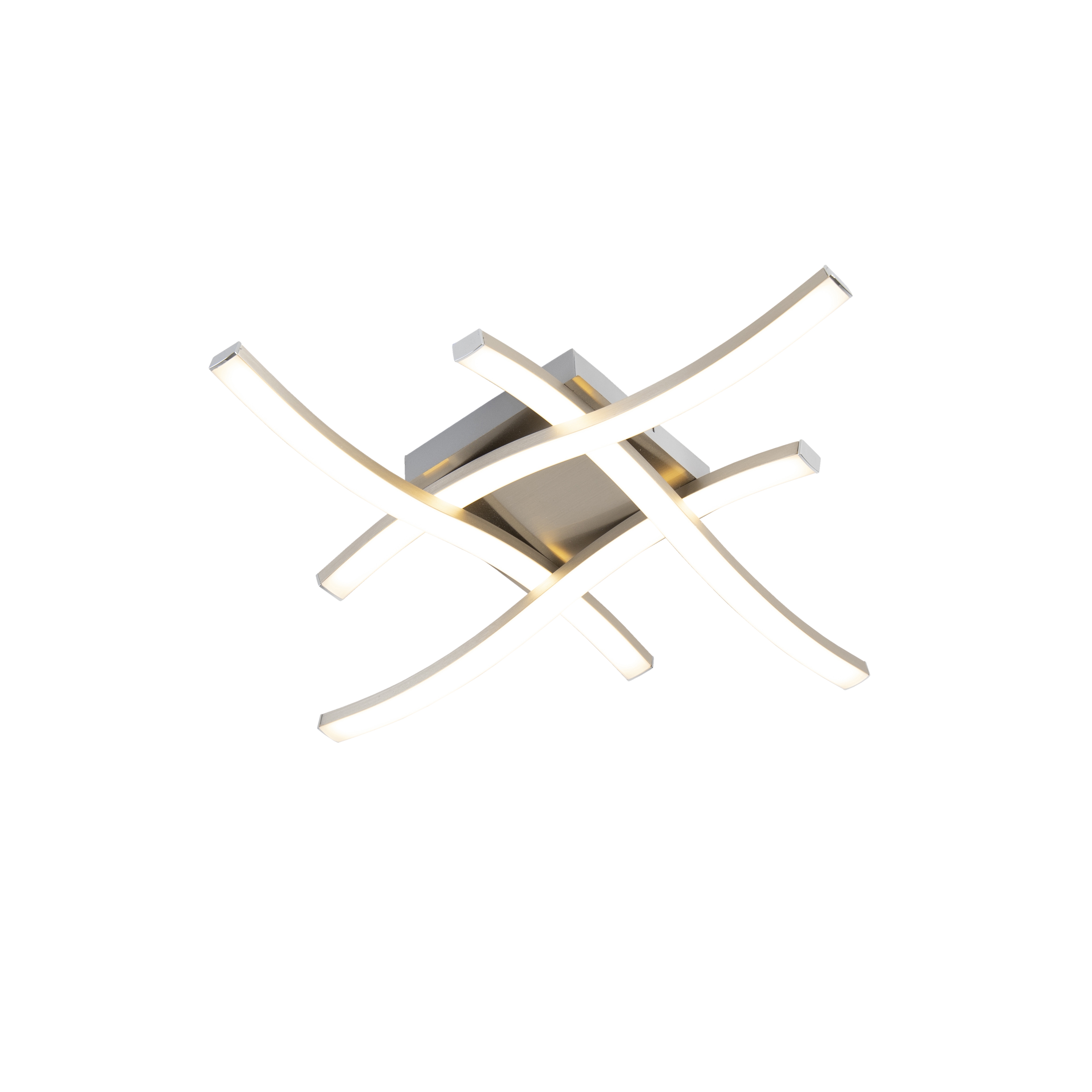 Trio Leuchten Design vierkante plafondlamp staal incl. LED - Onda