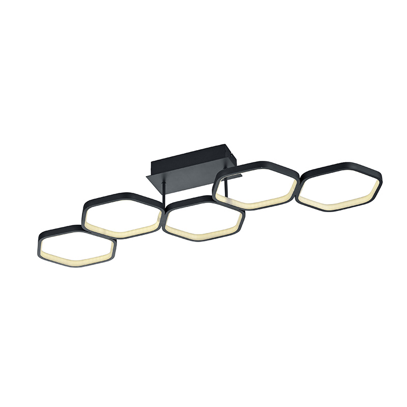 Trio Leuchten Plafondlamp grijs incl. LED 3-staps dimbaar - Jetse