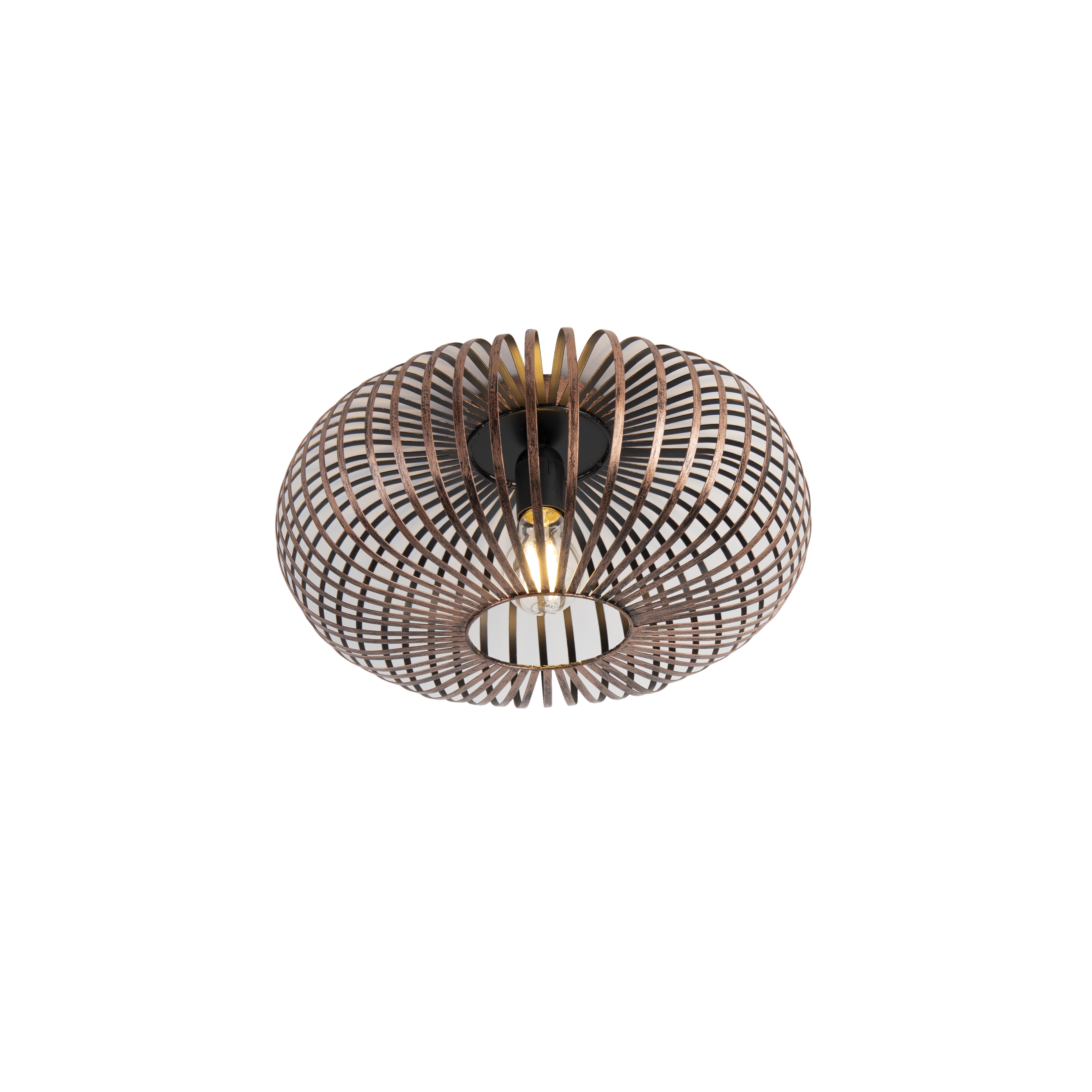 Trio Leuchten Design ronde plafondlamp roestbruin - Johanna
