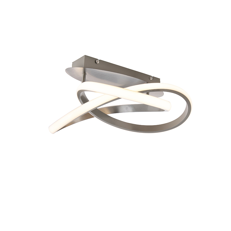 Trio Leuchten Design plafonnière staal incl. LED 3-staps dimbaar - Ruta