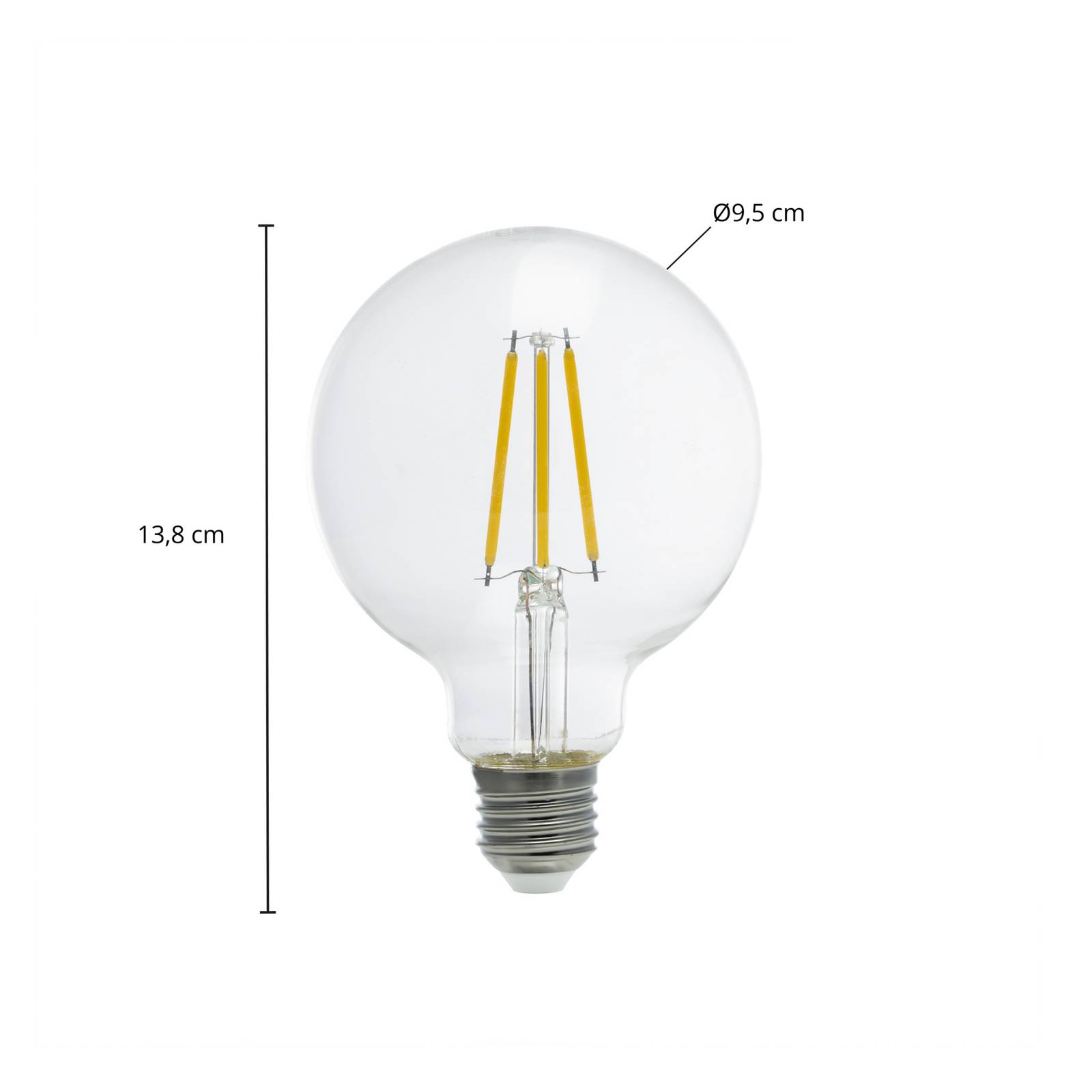 Arcchio LED-bolvormige lamp G95 E27 3,8W 3000K 806lm