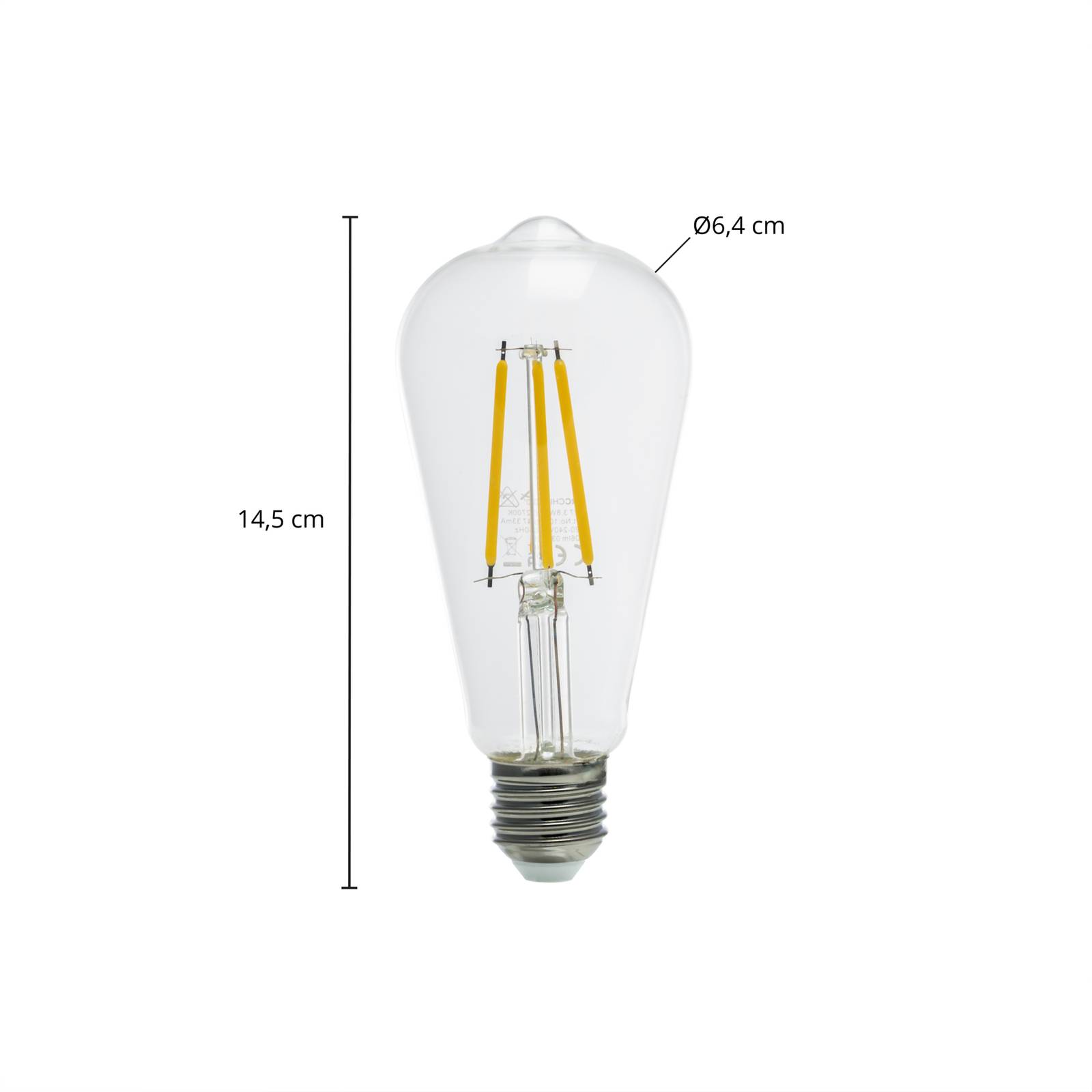 Arcchio LED rustiek lamp, E27 3,8W, helder, 2700K, 806lm