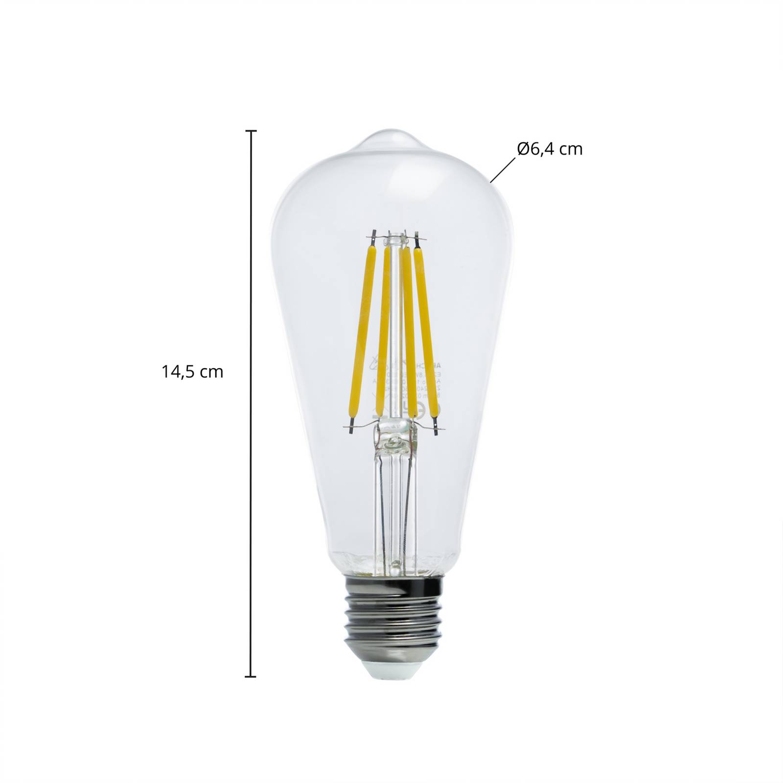 Arcchio LED rustiek lamp, E27 3,8W, helder, 3000K, 806lm