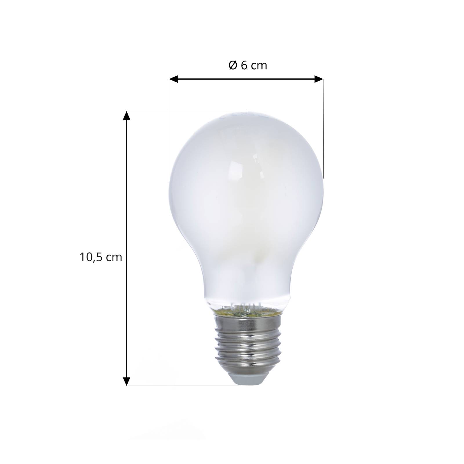 Arcchio LED filament lamp, E27 2,2W, mat, 3000K, 470 lm