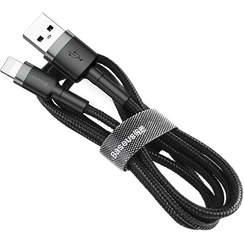 Baseus Baseus Geweven Nylon USB naar Lightning Kabel 0.5M - Grijs