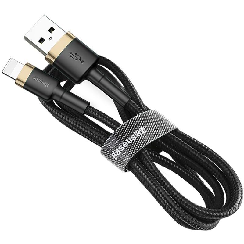 Baseus Baseus Geweven Nylon USB naar Lightning Kabel 2M - Zwart