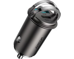 Joyroom 45W autolader met snellaadfunctie en USB-A en USB type-C poorten - zwart
