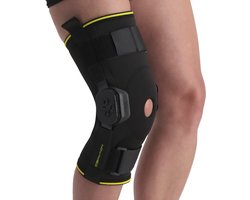Novamed kniebrace met instelbare scharnieren - Zwart