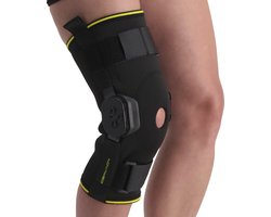 Novamed kniebrace met instelbare scharnieren - Zwart