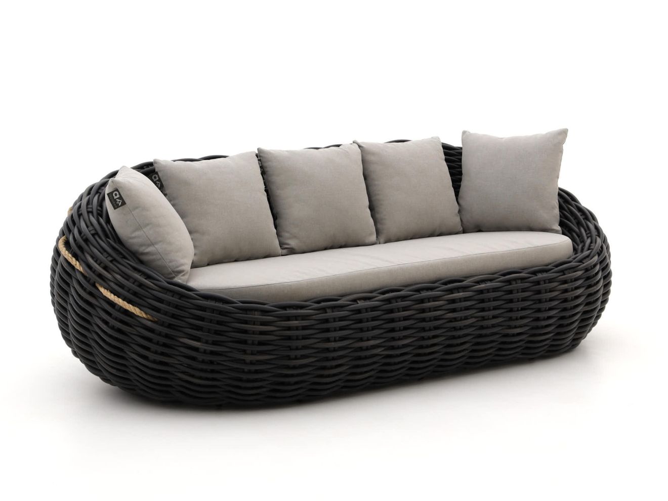 Applebee Apple Bee Cocoon lounge tuinbank 3-zits 236cm - Laagste prijsgarantie! - Zwart