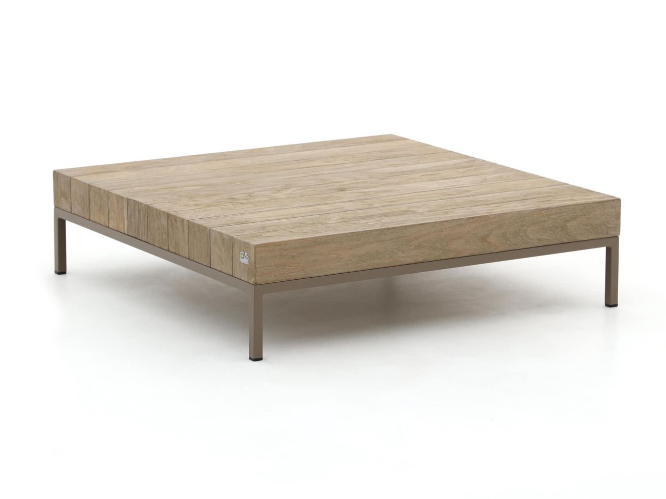 Applebee Apple Bee Long Island lounge tuintafel 110x110cm - Laagste prijsgarantie! - Bruin