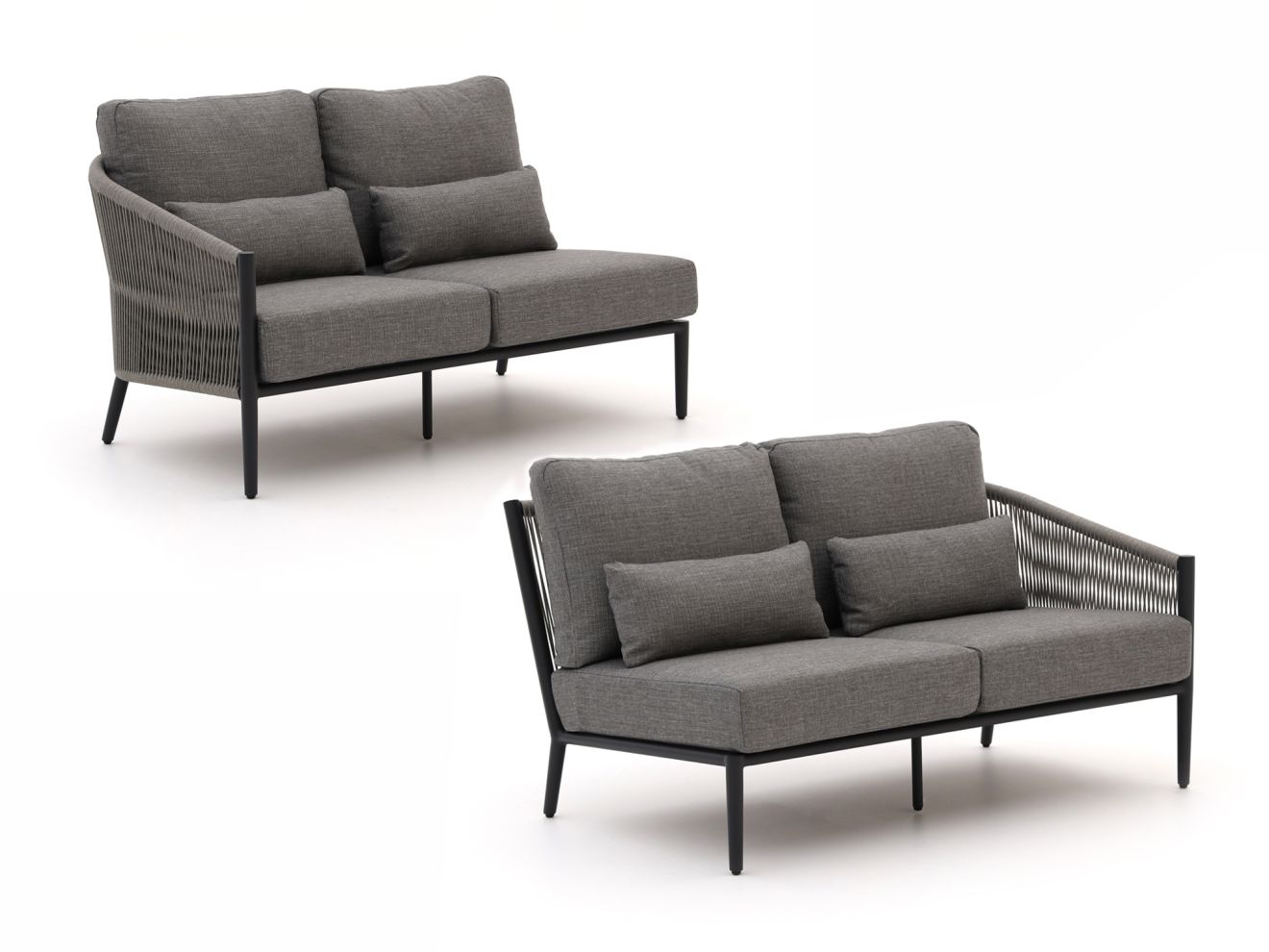 Bellagio Mineo loungemodule linker + rechterarm 144cm - Laagste prijsgarantie! - Grijs