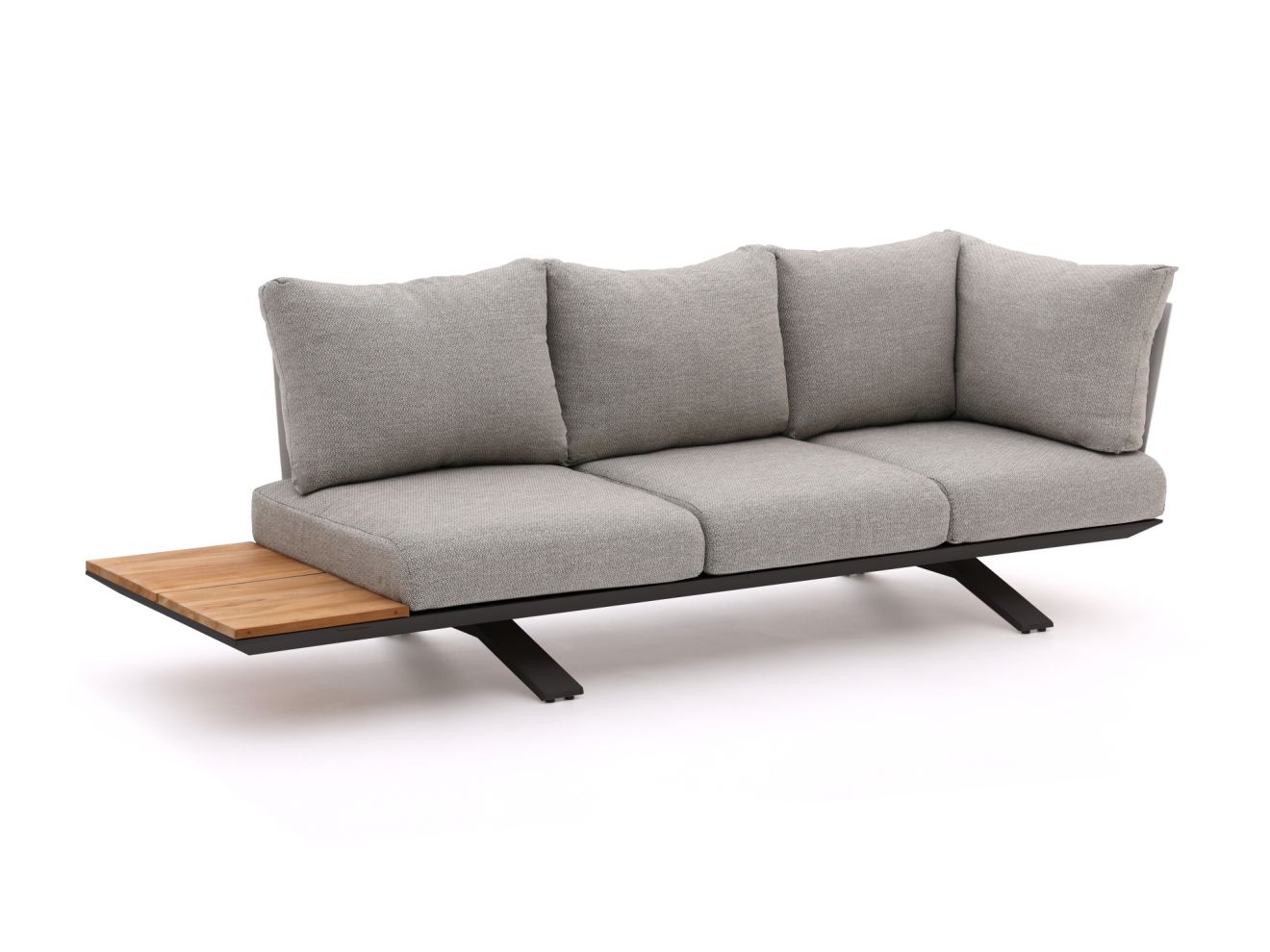 SUNS SUNS Stockholm lounge tuinbank 3-zits hoekelement 255cm - Laagste prijsgarantie! - Grijs