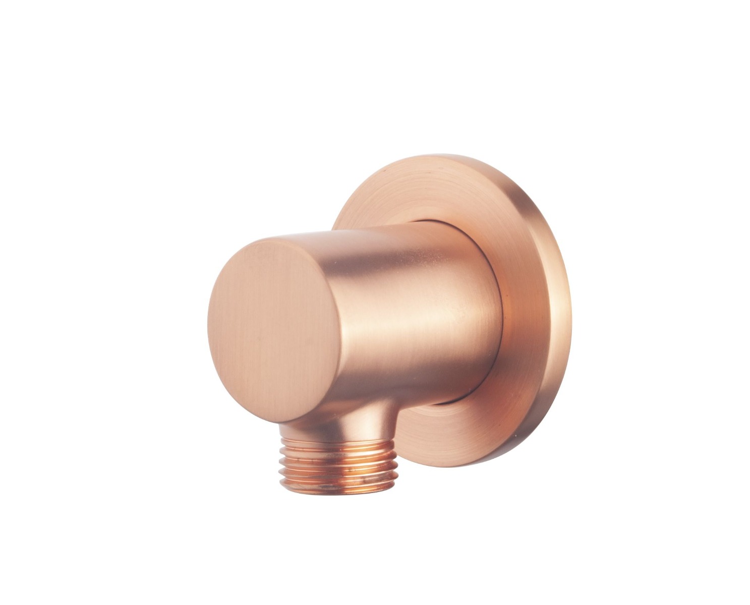 Wiesbaden Wandaansluitbocht rond 1/2" geborsteld koper