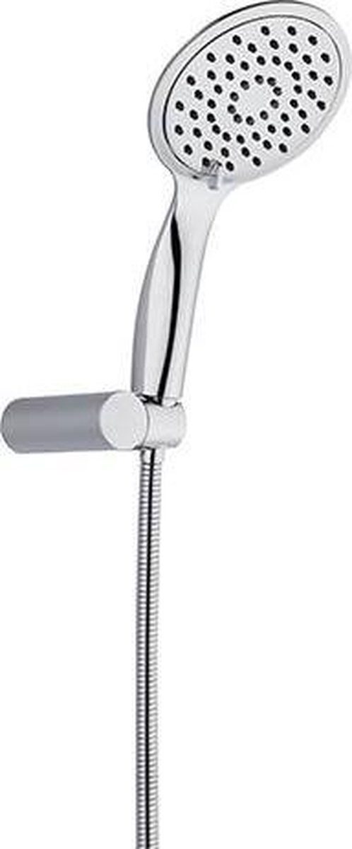 Creavit Aloni Slim handdoucheset compleet met houder en doucheslang chroom