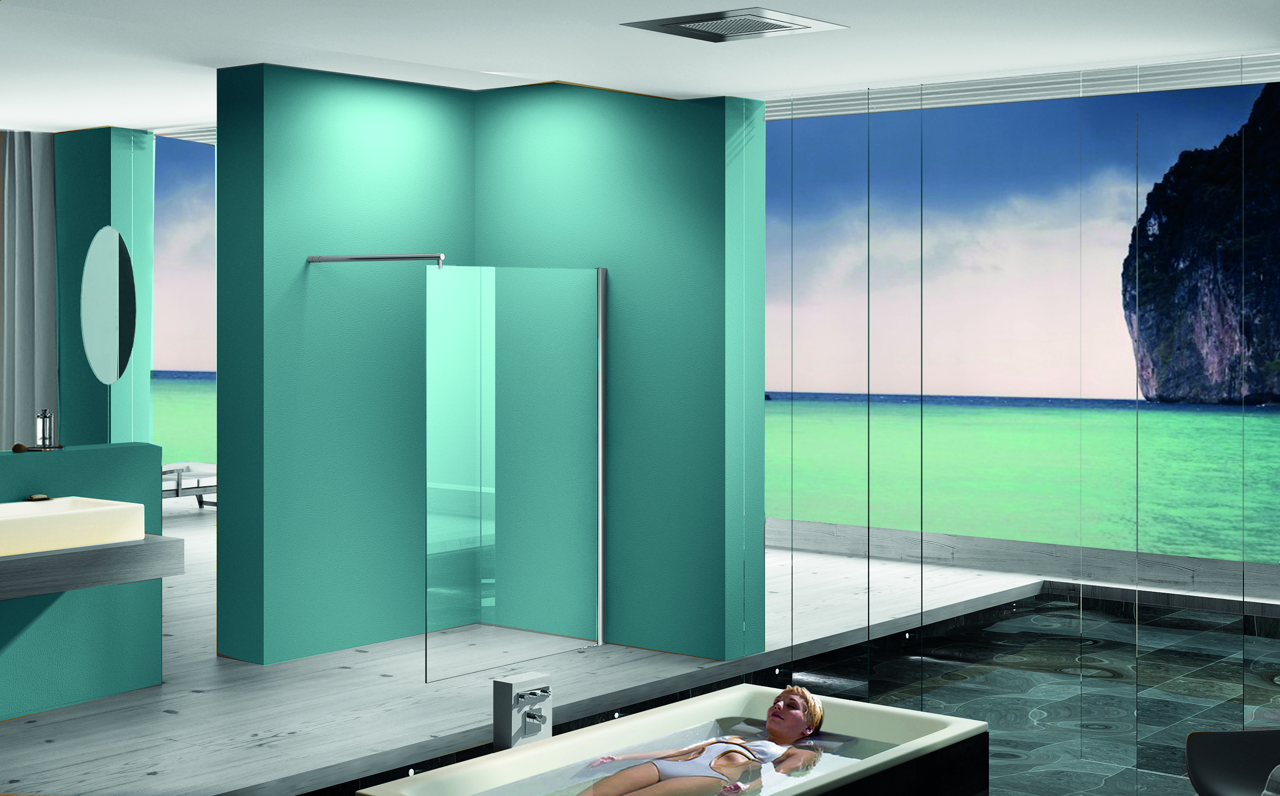 Xellanz Eco inloopdouche 700 x 2000 x 8 mm nano helder glas/chroom