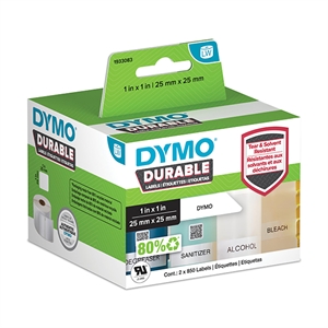 Dymo DYMO 1933083 duurzame vierkante etiketten 25mm x 25mm (origineel)