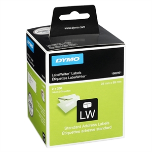 Dymo DYMO 1982991 adresetiketten 89mm x 28mm 2 rollen (origineel)