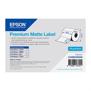 Epson Epson C33S045535 premium matte label 76mm x 127mm (origineel)