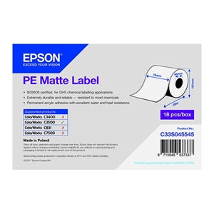 Epson Epson C33S045545 PE matte label 76mm x 29m (origineel)