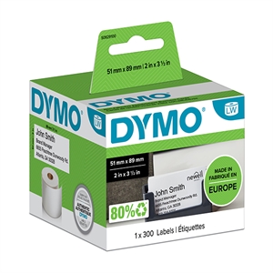 Dymo DYMO S0929100 afspraak- en naambadgekaartjes niet-zelfklevend 51mm x 89mm (origineel)