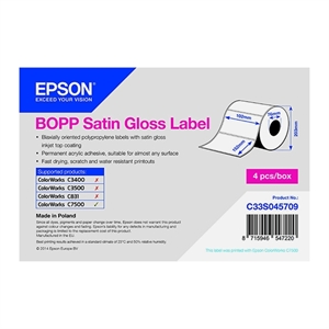 Epson Epson C33S045709 BOPP satin gloss label 102mm x 152mm (origineel)