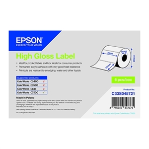 Epson Epson C33S045721 high gloss label 76mm x 127mm (origineel)