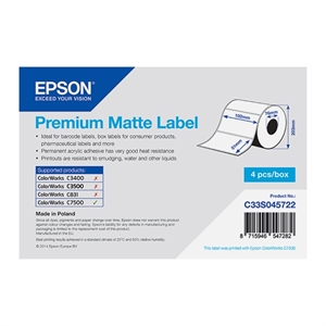 Epson Epson C33S045722 premium matte label 102mm x 51mm (origineel)