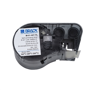 Brady Brady M-51-427-YL gelamineerd vinyl labels | 25,4mm x 63,5mm x 19,1mm - Geel