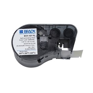 Brady Brady M-91-427-YL gelamineerd vinyl labels | 25,4mm x 38,1mm x 12,7mm - Geel