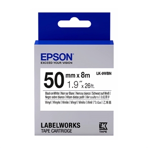 Epson Epson LK-9WBN tape zwart op wit 50 mm (origineel)