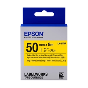 Epson Epson LK-9YBP tape zwart op pastel geel 50 mm (origineel)