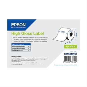 Epson Epson C33S045731 high gloss doorlopende labelrol 102 mm x 58 m (origineel)