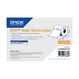 Epson Epson C33S045737 BOPP satin gloss label 203 mm x 68 m (origineel)