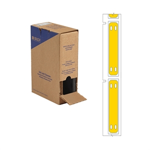 Brady Brady BM-10x60-7643-YL-L draad- en kabellabels | | 60 mm x 10 mm (origineel) - Geel