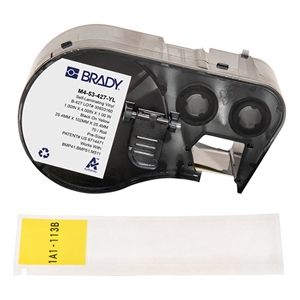 Brady Brady M4-53-427-YL gelamineerde vinyl labels | geel op transparant | 25,4 mm x 102 mm
