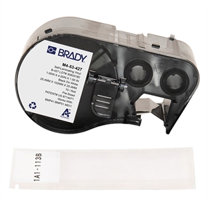 Brady Brady M4-53-427 gelamineerde vinyl labels | wit op transparant | 25,4 mm x 102 mm