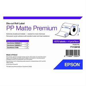 Epson Epson 7113418 PP matte label 102 x 76 mm (origineel)