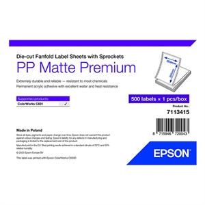 Epson Epson 7113415 PP matte label 203 x 305 mm (origineel)