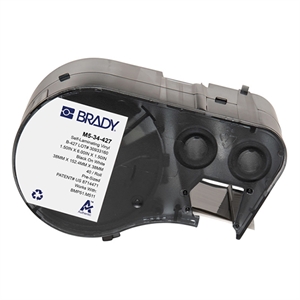 Brady Brady M5-34-427 gelamineerde vinyl labels zwart op wit | 38,10 mm x 152,40 mm (origineel)